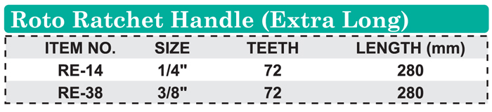 Roto Ratchet Handle (Extral Long)